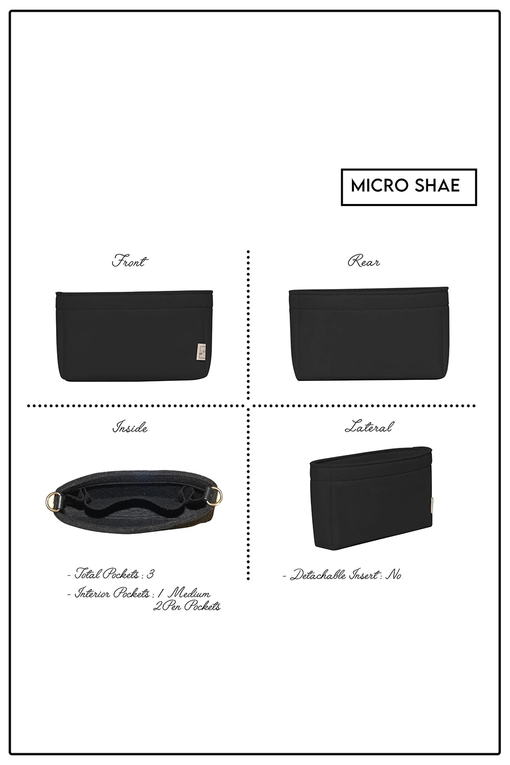 Black Micro Shae Organiser