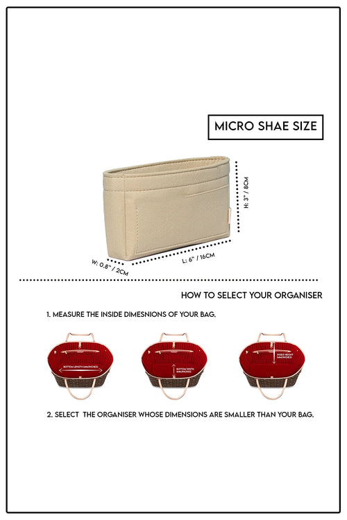 Beige Micro Shae Organiser