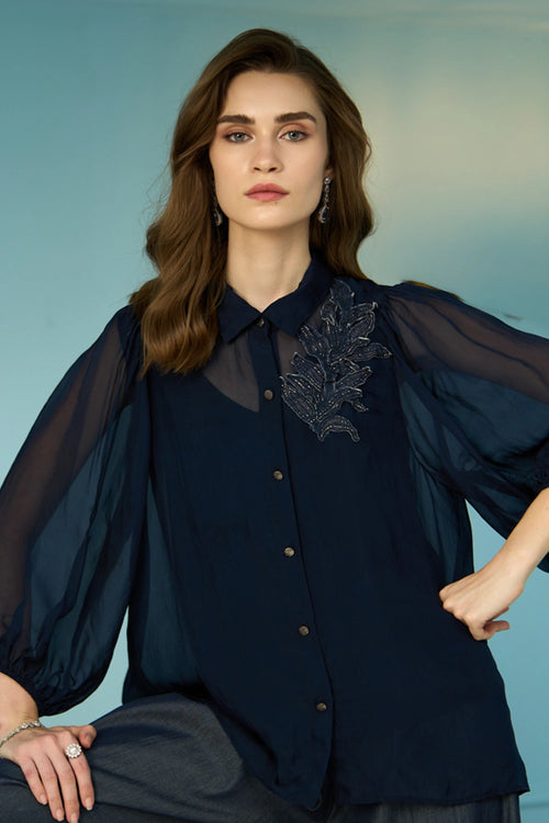 Midnight Dew Navy Blue Co-ord Set