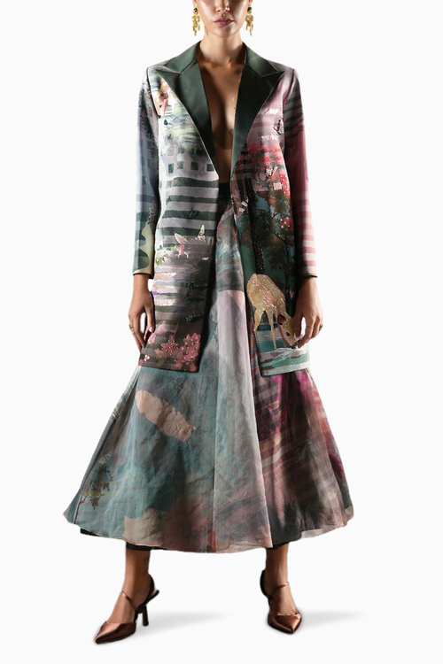 Printed Milda Blazer Set