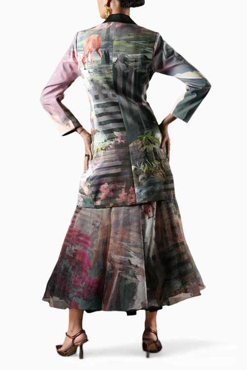 Printed Milda Blazer Set