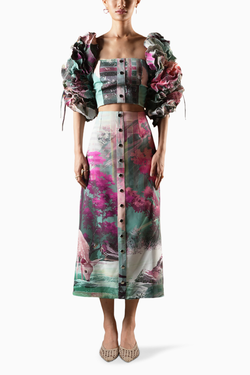 Printed Milda Skirt Set