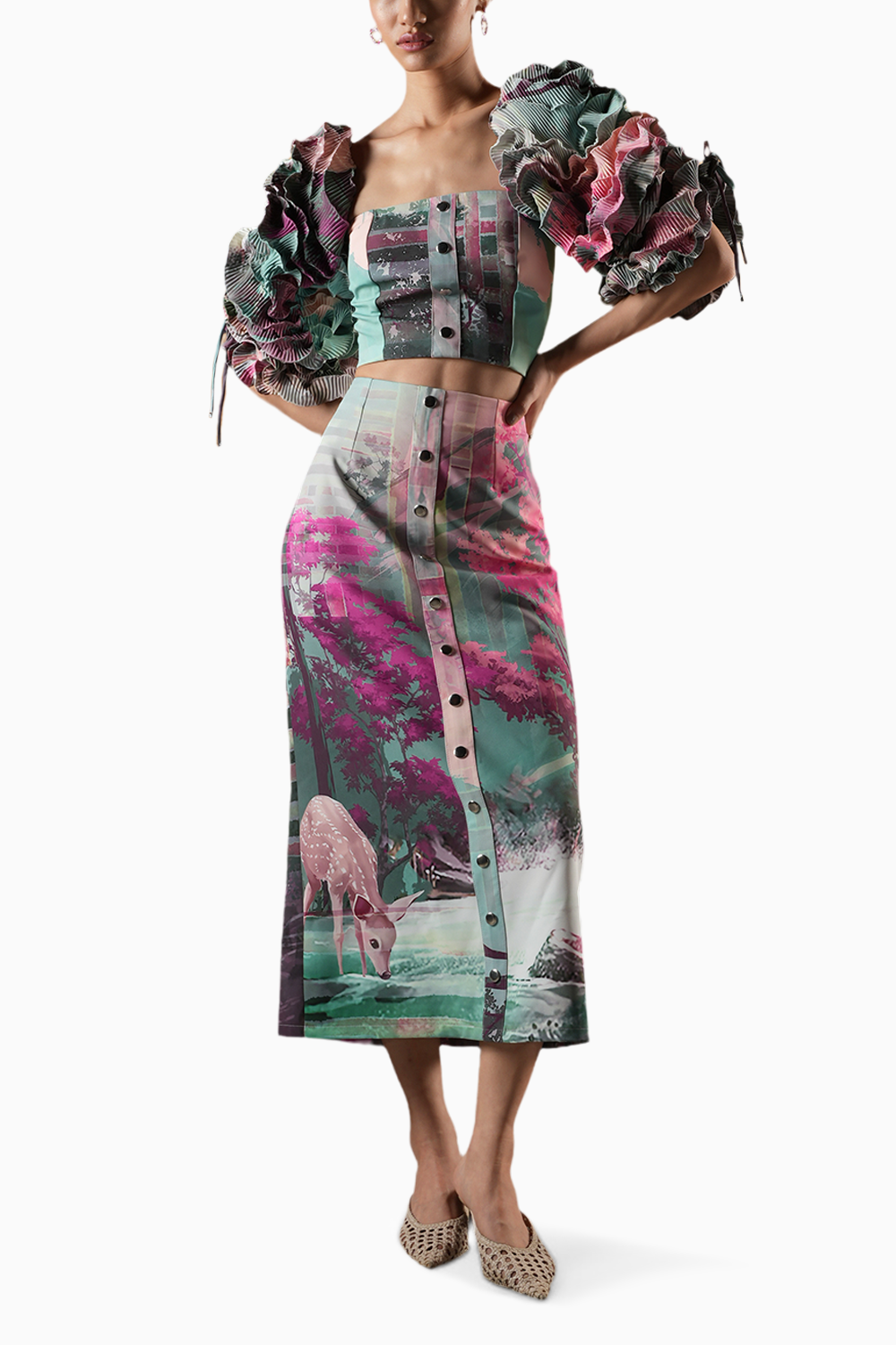 Printed Milda Skirt Set