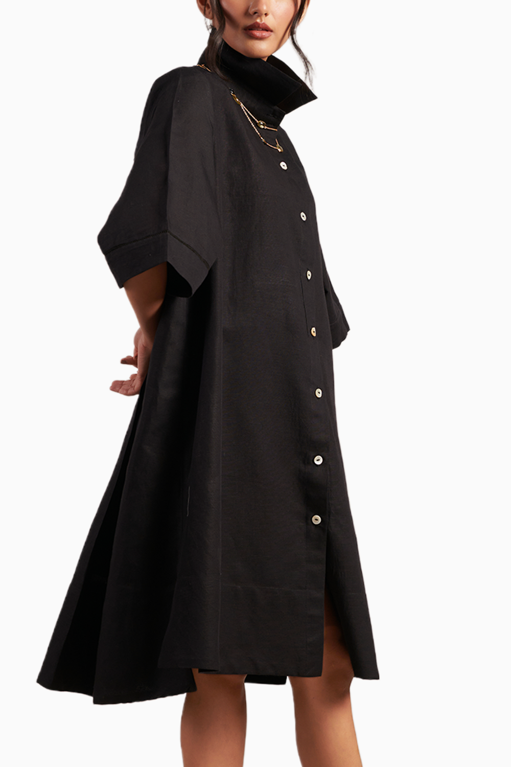 December Night Sky Shirt Dress