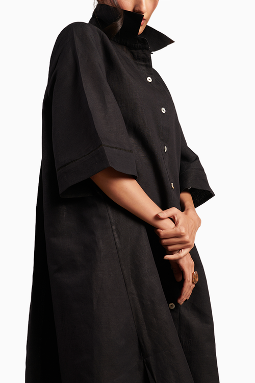 December Night Sky Shirt Dress