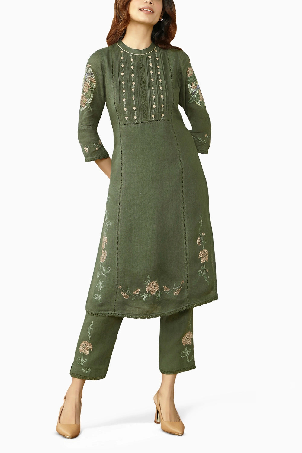 Hunter Mosaic Floral Kurta Set