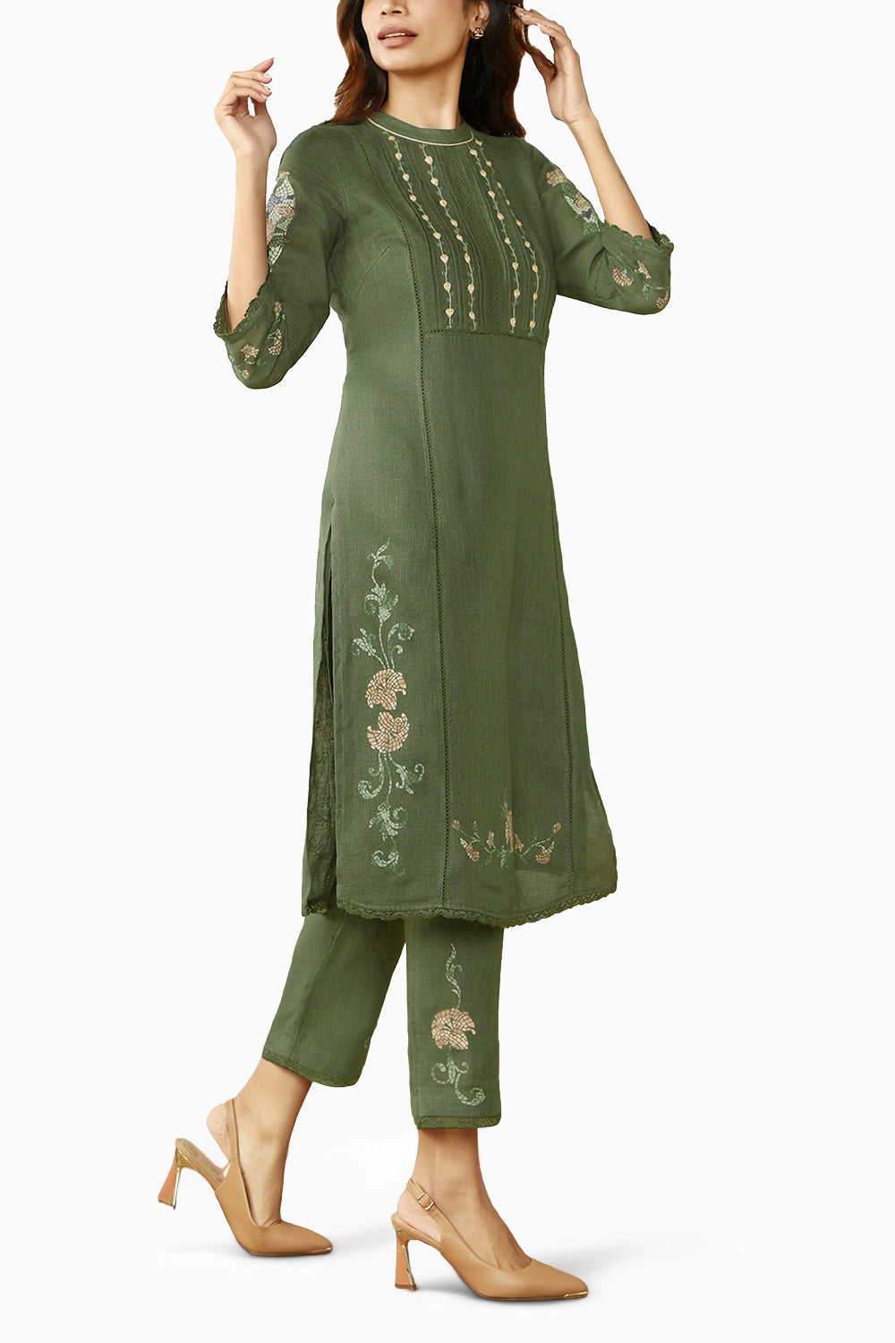 Hunter Mosaic Floral Kurta Set