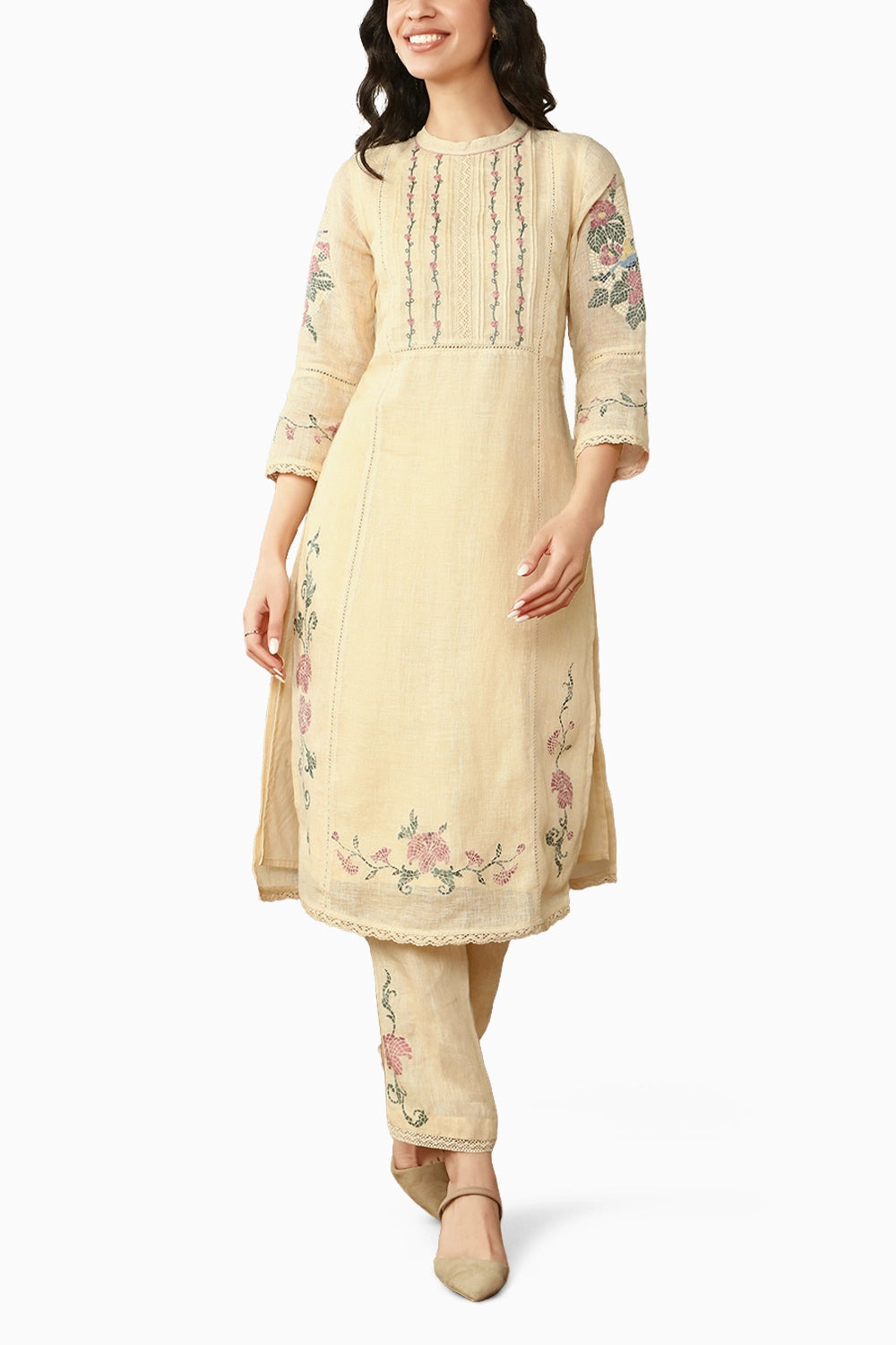 Tuscan Mosaic Floral Kurta Set