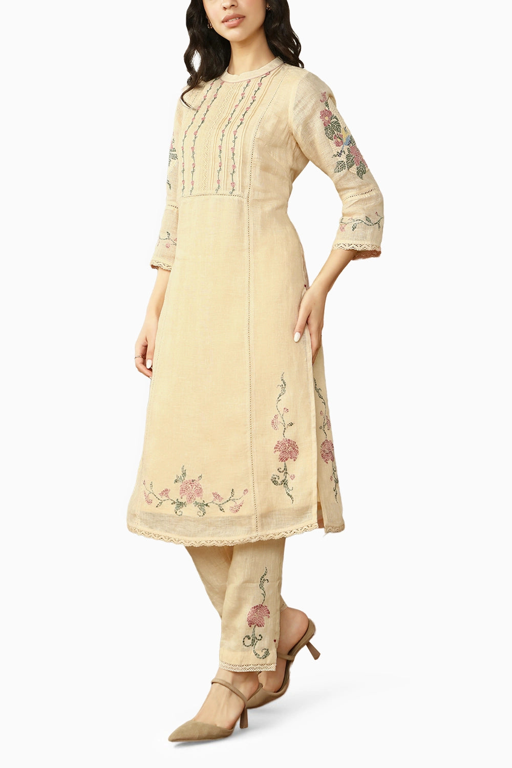 Tuscan Mosaic Floral Kurta Set