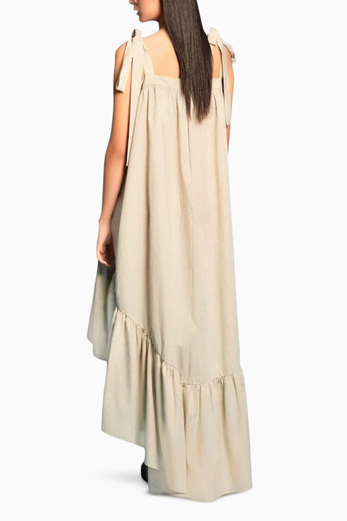Mud High Low Embroidered Dress