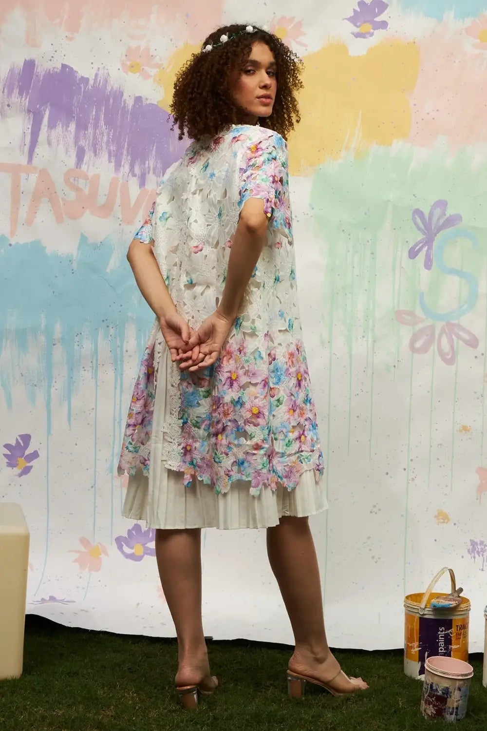Myra Mesh Iris Dress