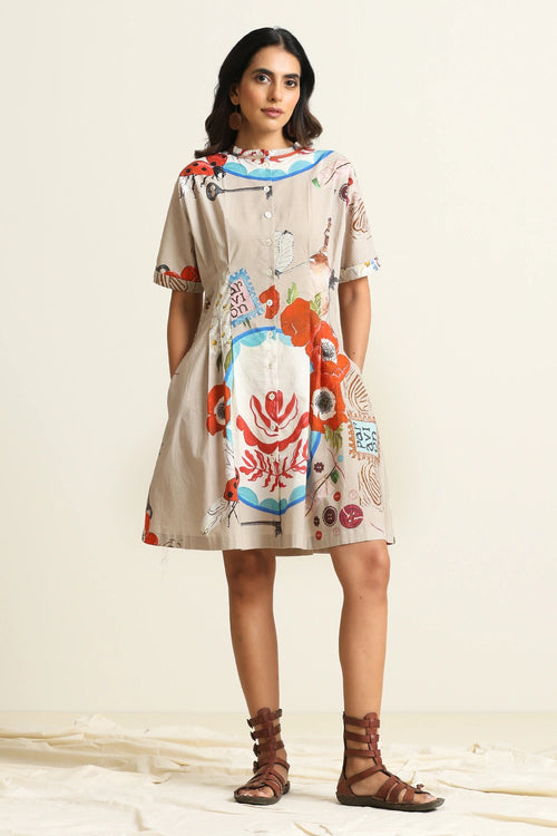 Isla Pleat Shirt Dress