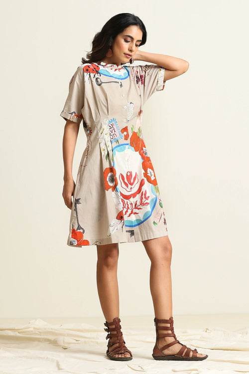 Isla Pleat Shirt Dress