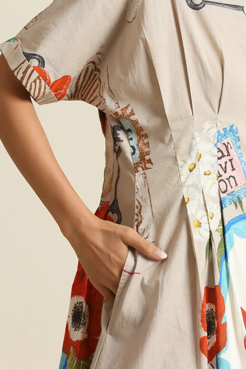 Isla Pleat Shirt Dress