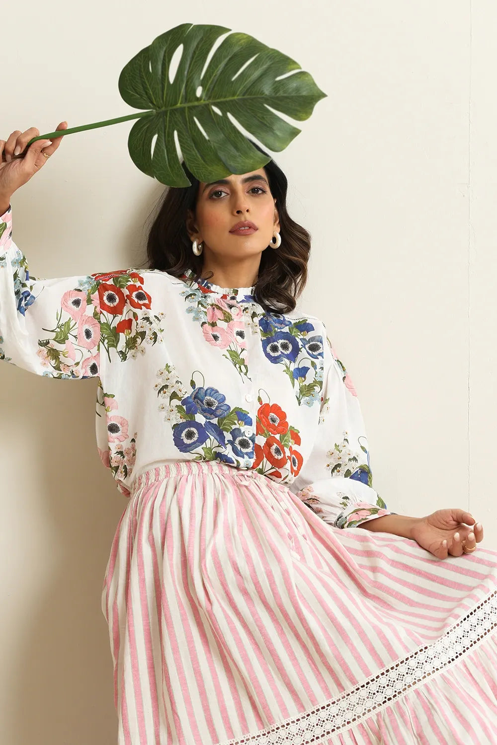 Blossom White Cotton Shirt