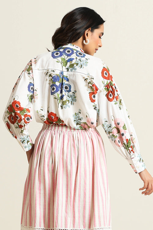Blossom White Cotton Shirt