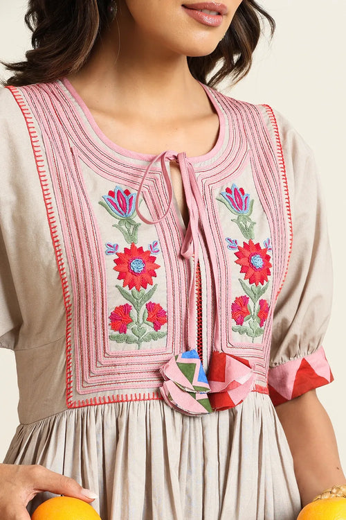 Ember Peasant Dress