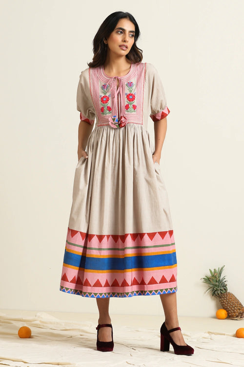 Ember Peasant Dress