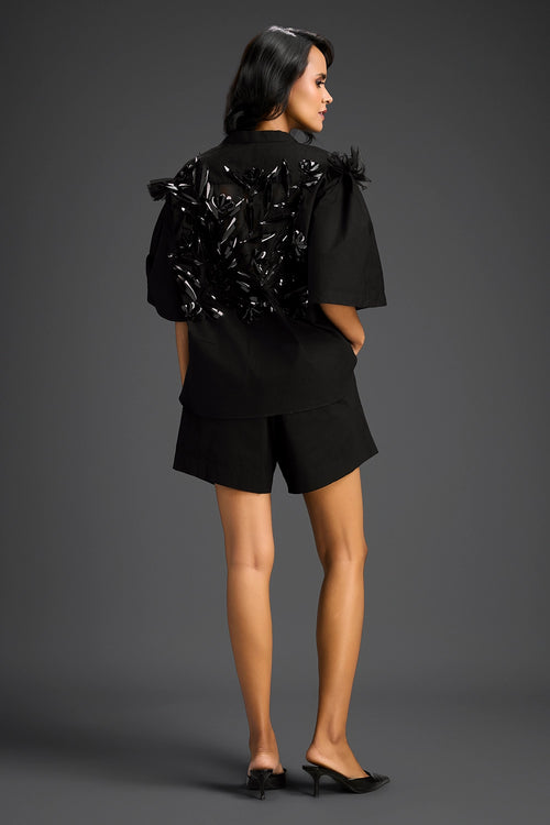 Structured Black Co-ord Set