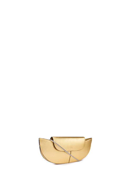 Nadia Metallic Gold Clutch Bag