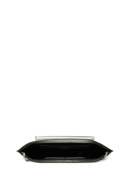 Nadia Metallic Silver Clutch Bag