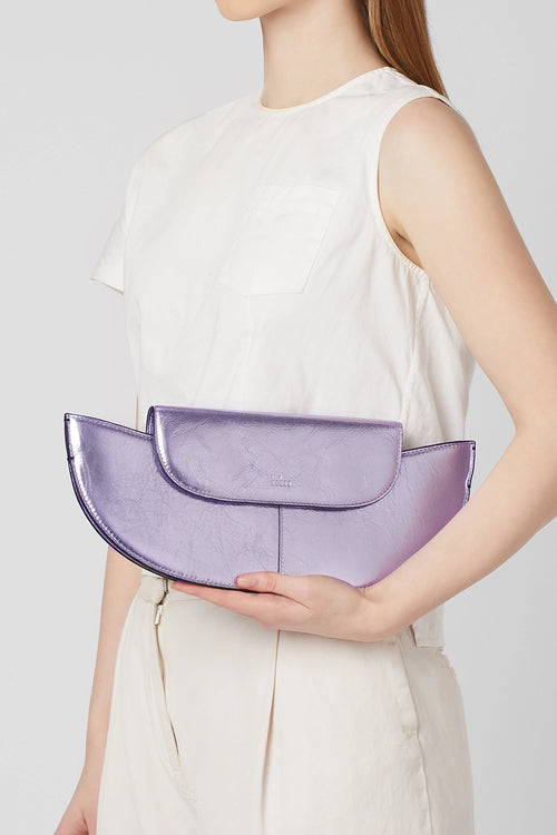 Nadia Thistle Metallic Clutch