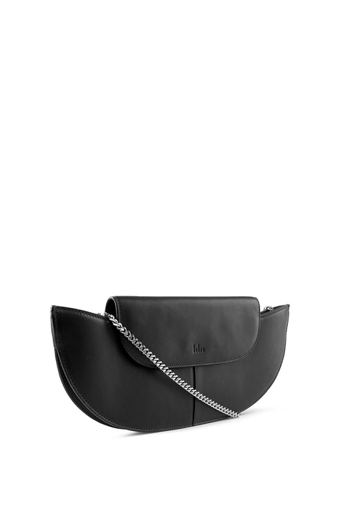 Nadia Black Nappa Clutch Bag