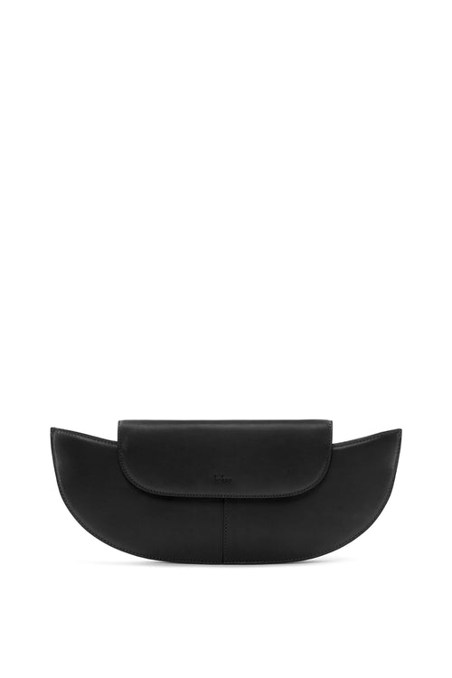 Nadia Black Nappa Clutch Bag