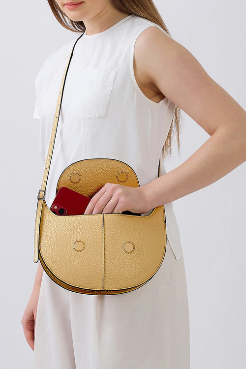 Nadia Pebble Bisque Crossbody Bag