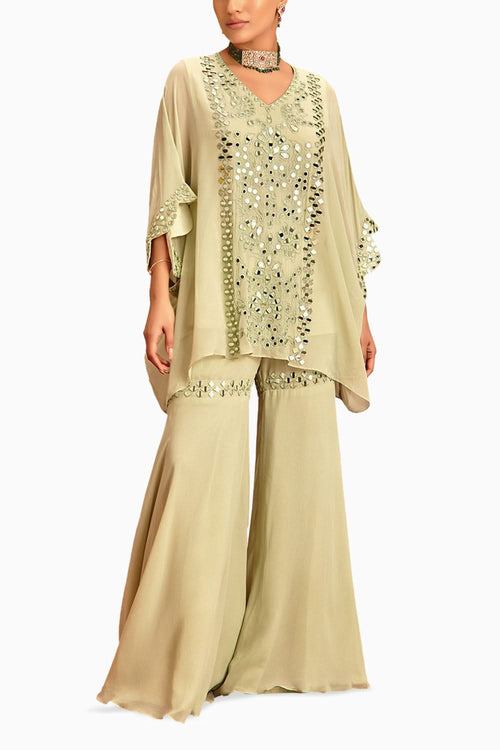 Naina Pastel Green Sharara Set