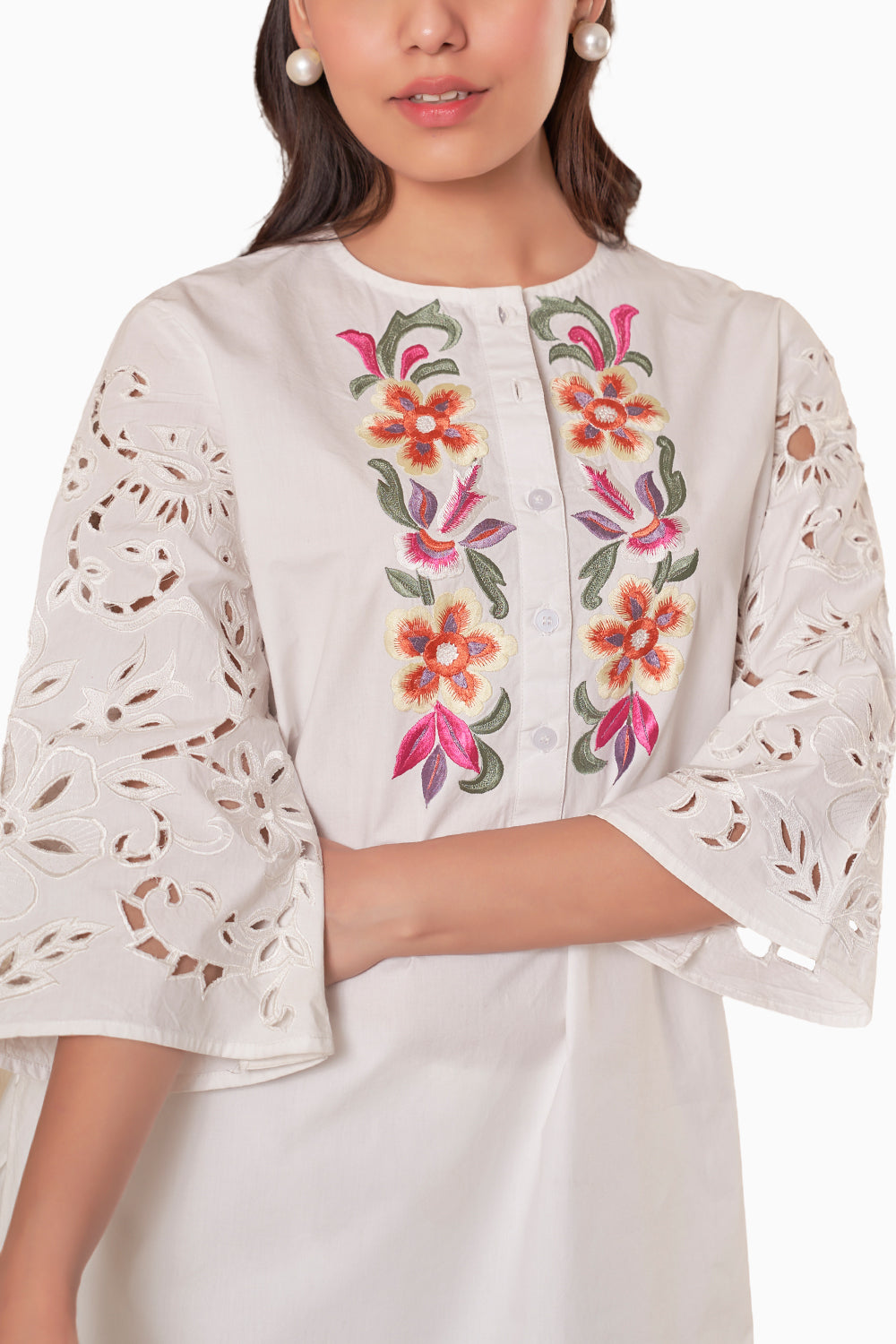 Navya White Kurta Set