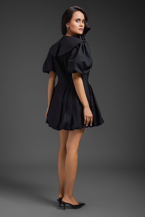 Black Bubble Sailor Dress