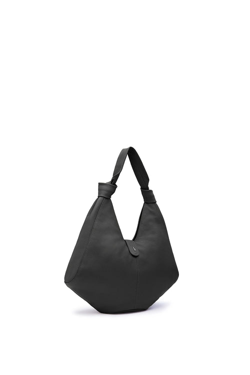 Nelli Pebble Black Large Hobo Bag