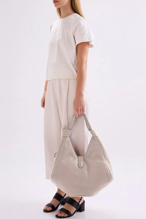 Nelli Pebble Bone Large Hobo Bag