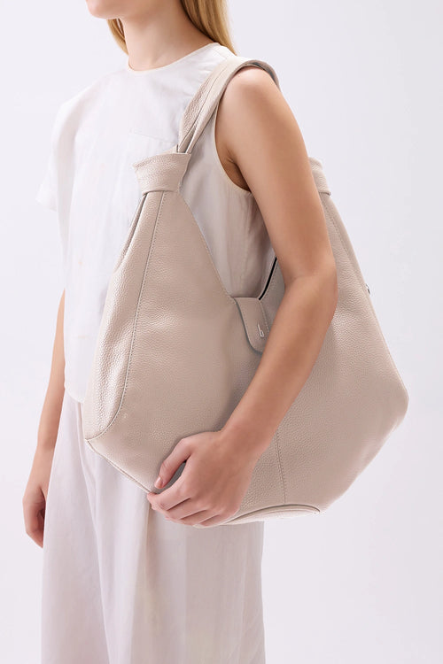 Nelli Pebble Bone Large Hobo Bag