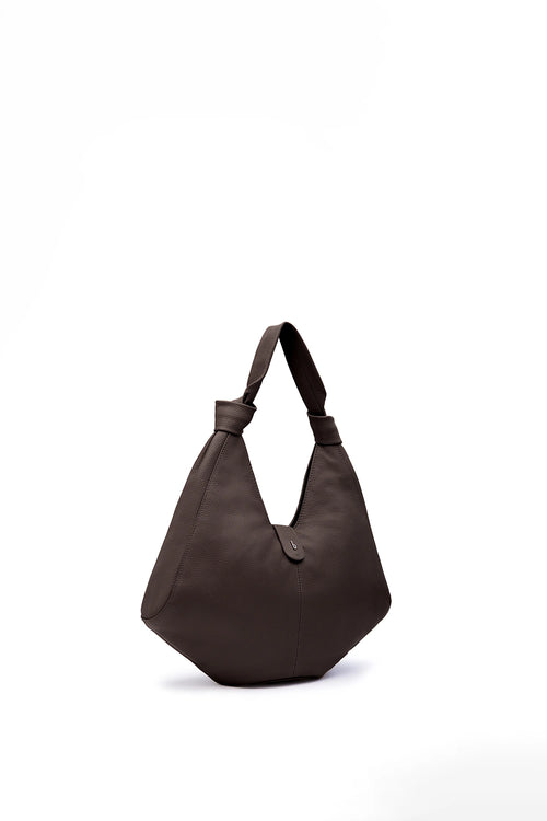 Nelli Large Cacao Pebble Hobo Bag