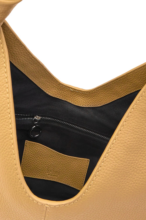 Nelli Bisque Pebble Hobo Bag