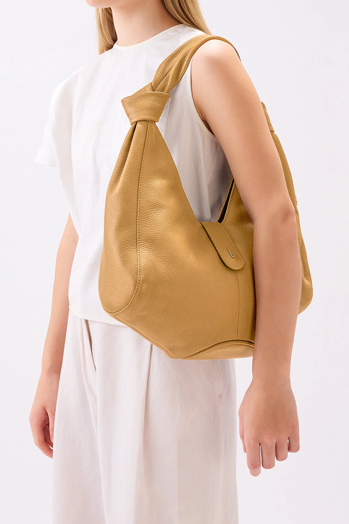 Nelli Bisque Pebble Hobo Bag