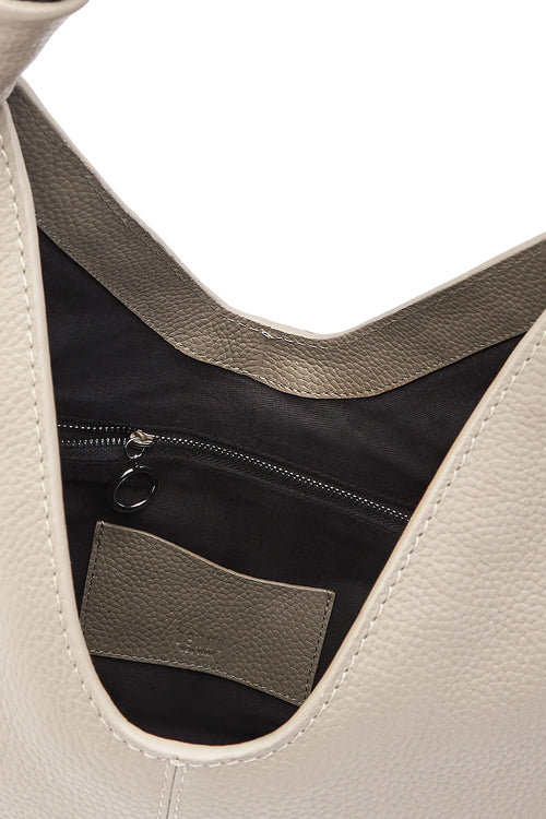 Nelli Bone Pebble Hobo Bag