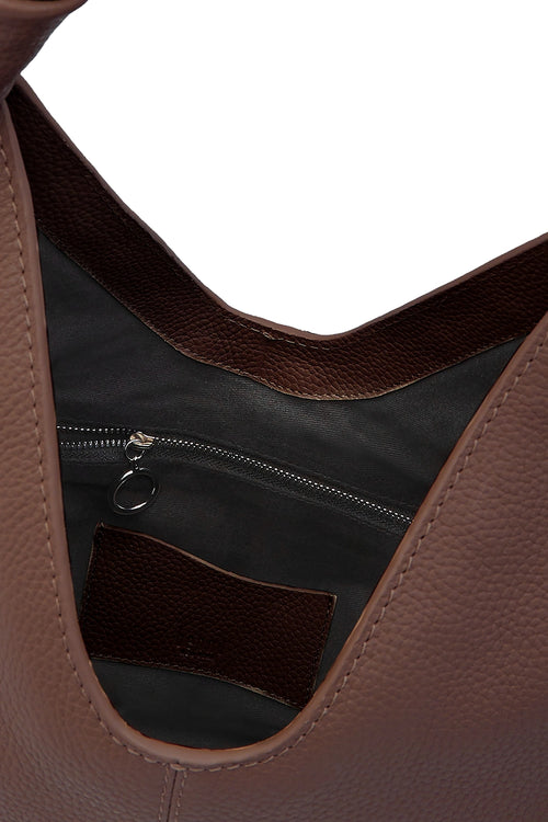 Nelli Cinnamon Pebble Hobo Bag