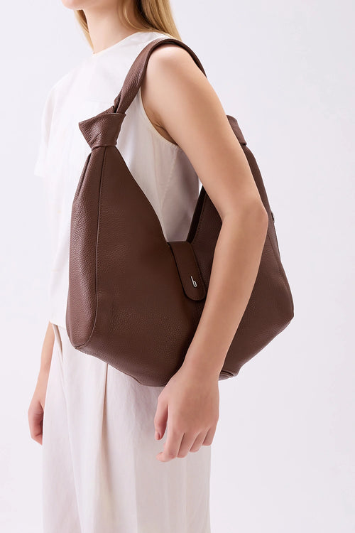 Nelli Cinnamon Pebble Hobo Bag