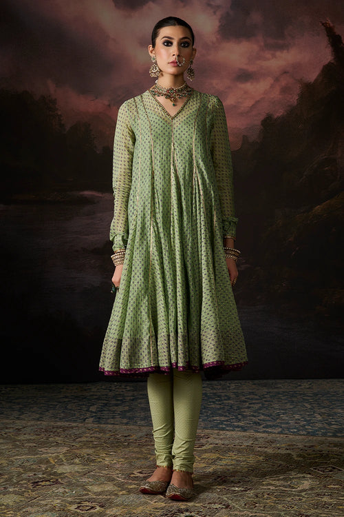 Naaz Jade Green Churidar