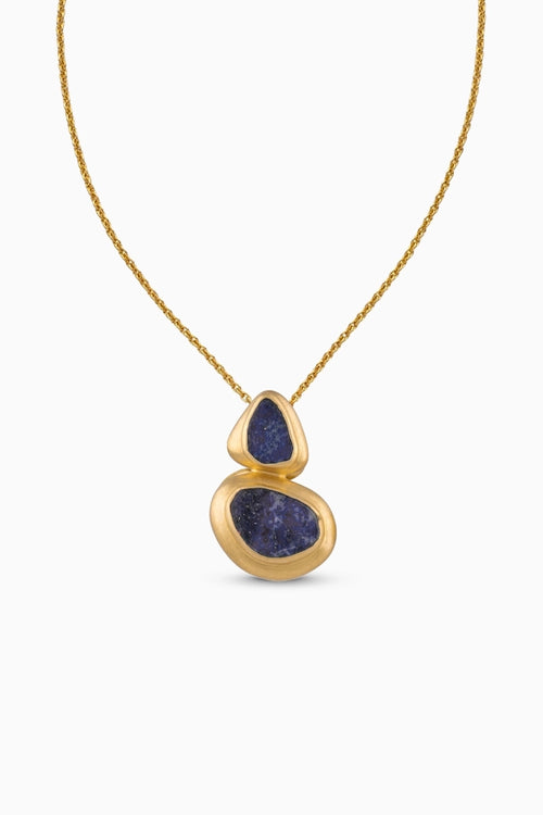 Dreamy Poise Pendant Necklace with Lapis Lazuli