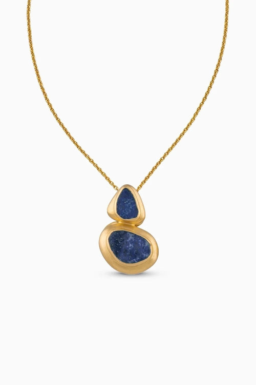 Dreamy Poise Pendant Necklace with Lapis Lazuli