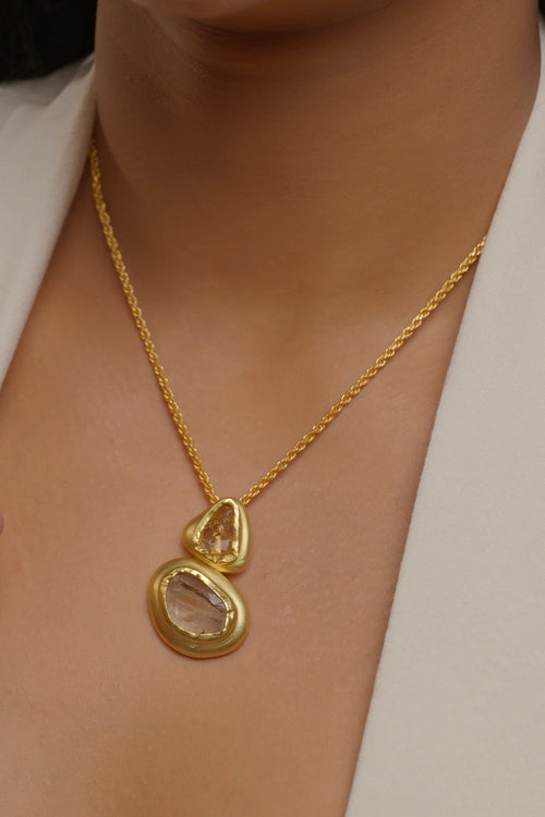 Pastel Poise Pendant Necklace with Amethyst