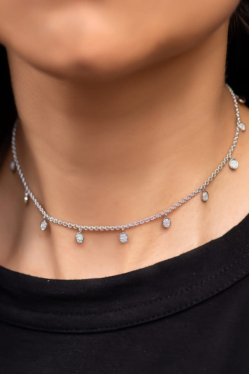 Round Collar Diamond Necklace