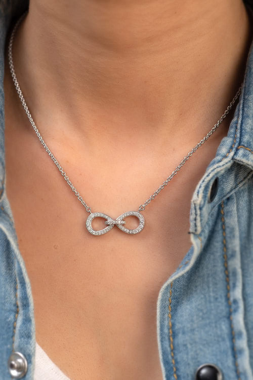 Infinity Diamond Chain 14 KT Gold Pendant