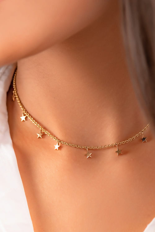 Star Gold Collar Necklace