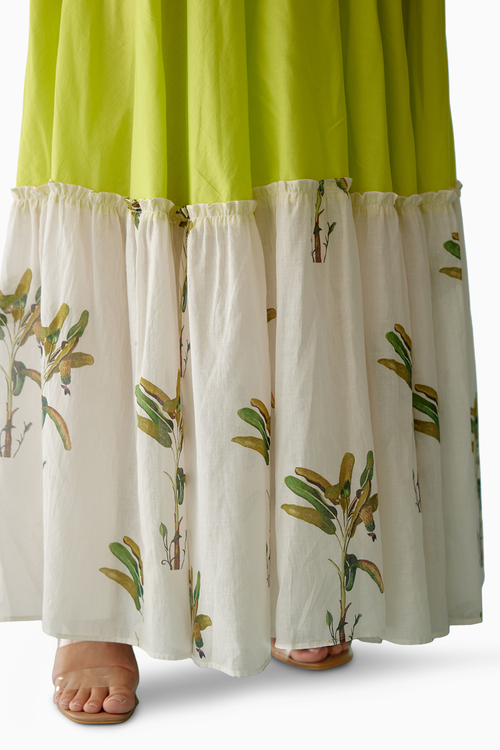 Lime Green Halter Maxi Dress