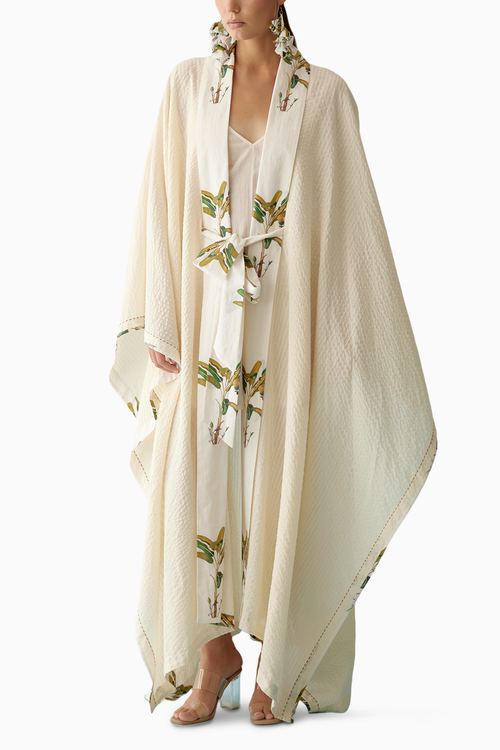 Cream Kimono Sleeves Overgarment